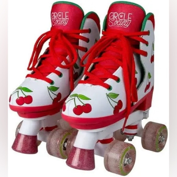 Circle Society Other - 🍒Cherry Roller Skates - Circle Society girls 12-3 adjustable skates. NWT🍒